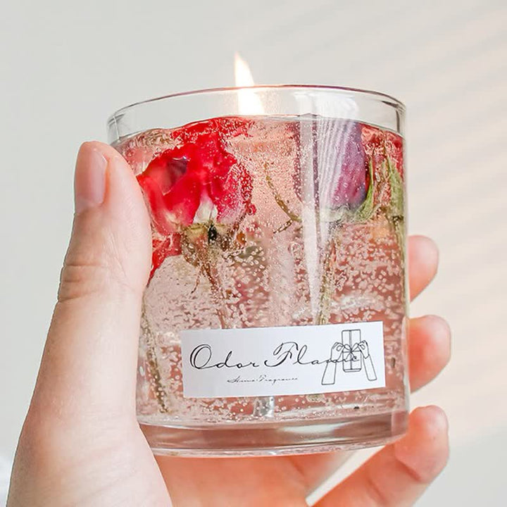 Olivenorma Romantic Real Flower Aromatherapy Candle