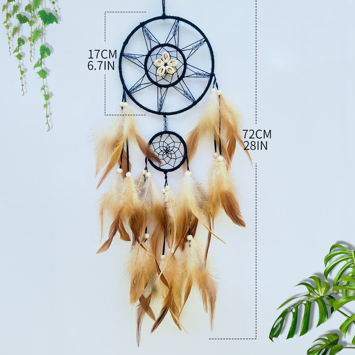 Olivenorma Stars Moon Sun Indian Feather Dream Catcher