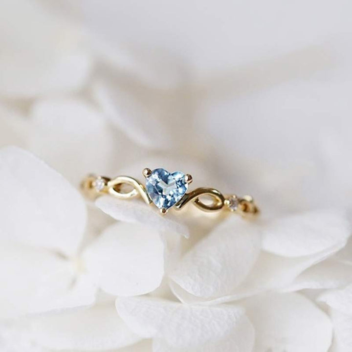 FREE Today: The Eternal Heart - Birthstone Ring - Gold-Blue - 14 - image 0