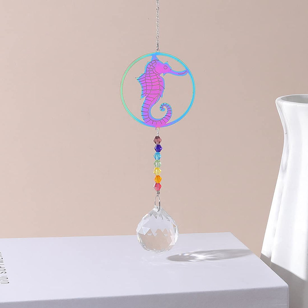 Olivenorma Clear Crystal Hanging Chakra Beads Wind Chime Suncatcher