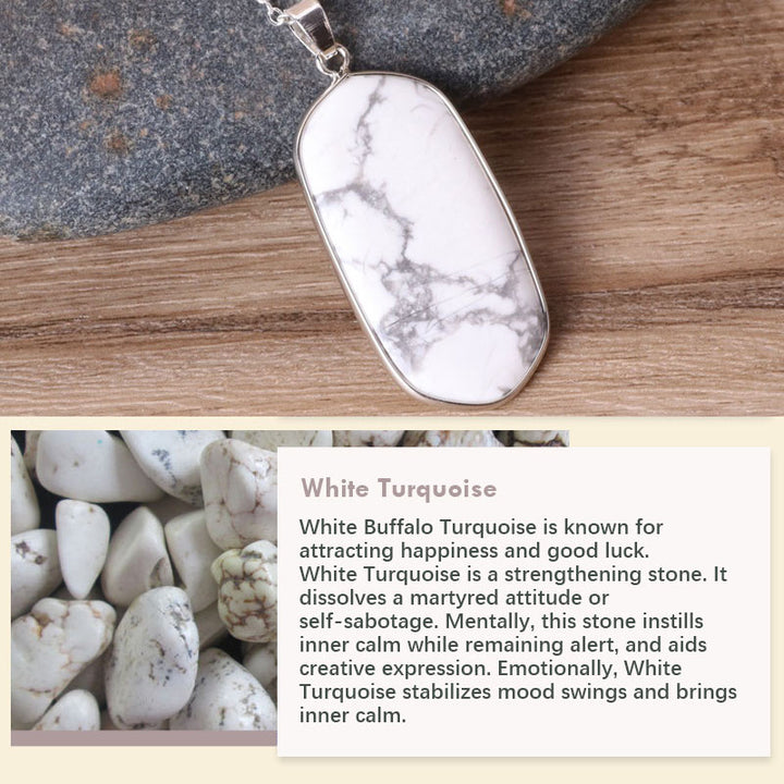 Olivenorma Natural Crystal Stone Necklace