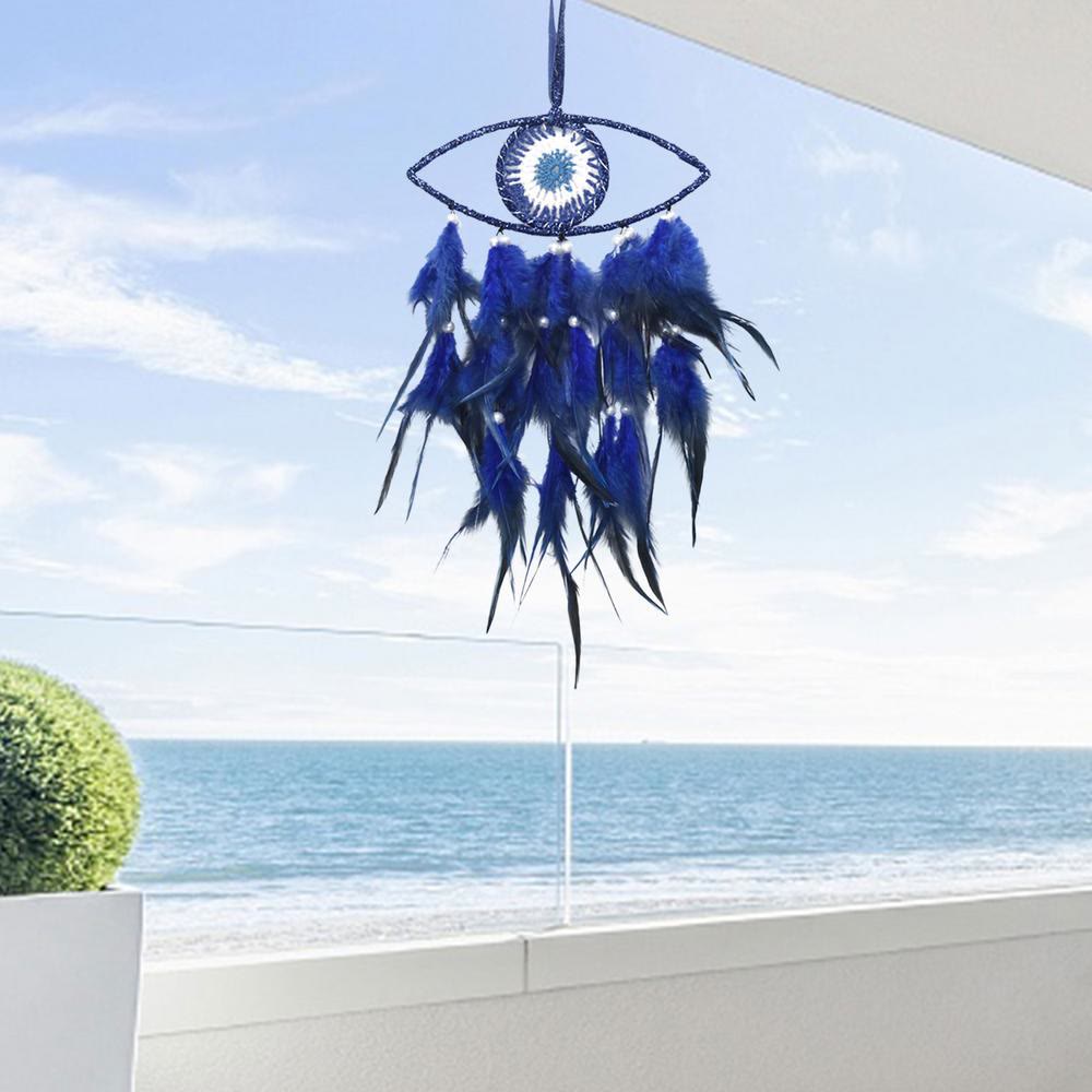 Olivenorma Blue Evil Eye Feather Dream Catcher