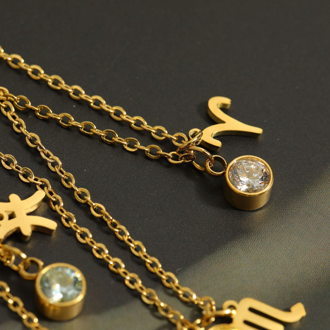 Olivenorma Zodiac Rune Birthstone Stainless Steel Gift Card Necklace - image 48