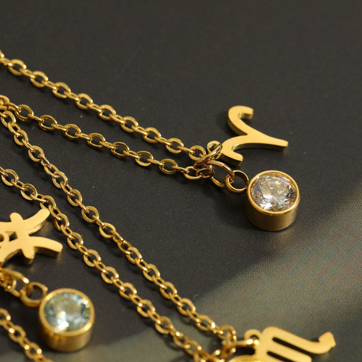 Olivenorma Zodiac Rune Birthstone Stainless Steel Gift Card Necklace - image 45