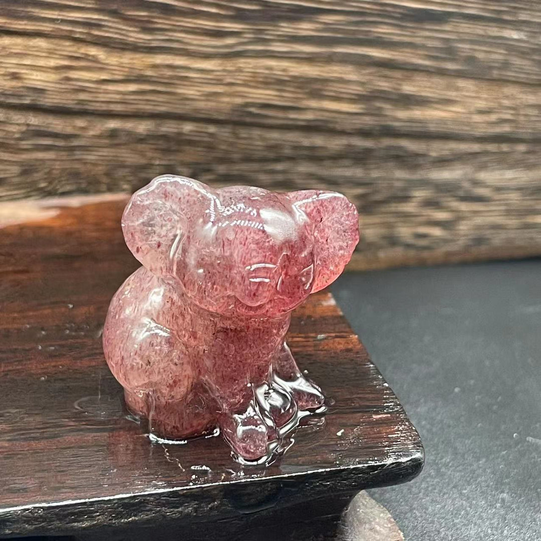 Olivenorma 1.2 Inches Carved Cute Koala Figurine Gemstone Decoration - image 38