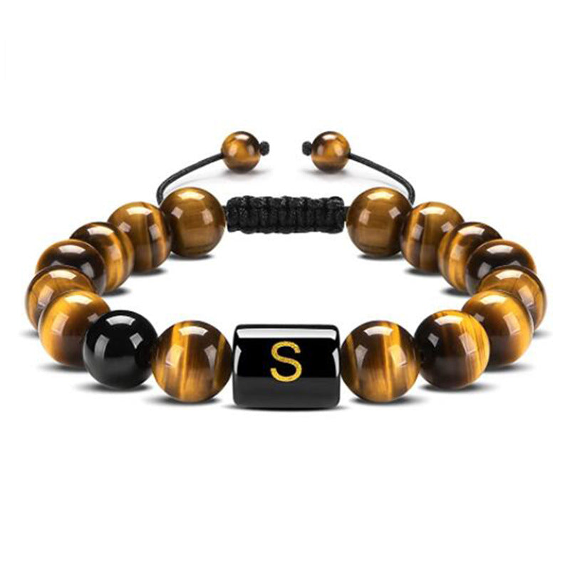 Tiger Eye Letter Protection Bracelet