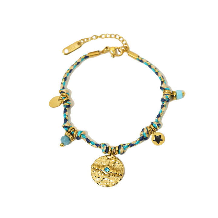 Olivenorma Bohemian 18k Stainless Steel Vintage Braided Bracelet