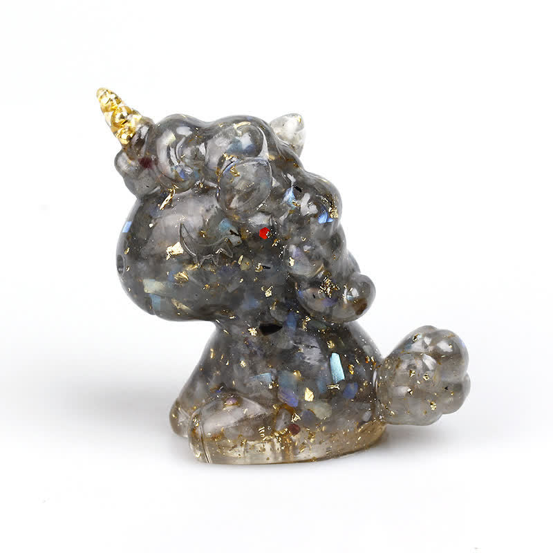 Olivenorma Crystal Unicorn Gemstone Decoration - Labradorite - image 3