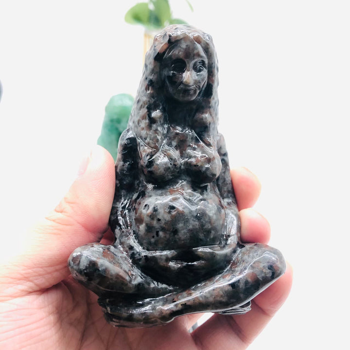 Olivenorma Natural Hand Statue Of Goddess Gaia Carving Decoration