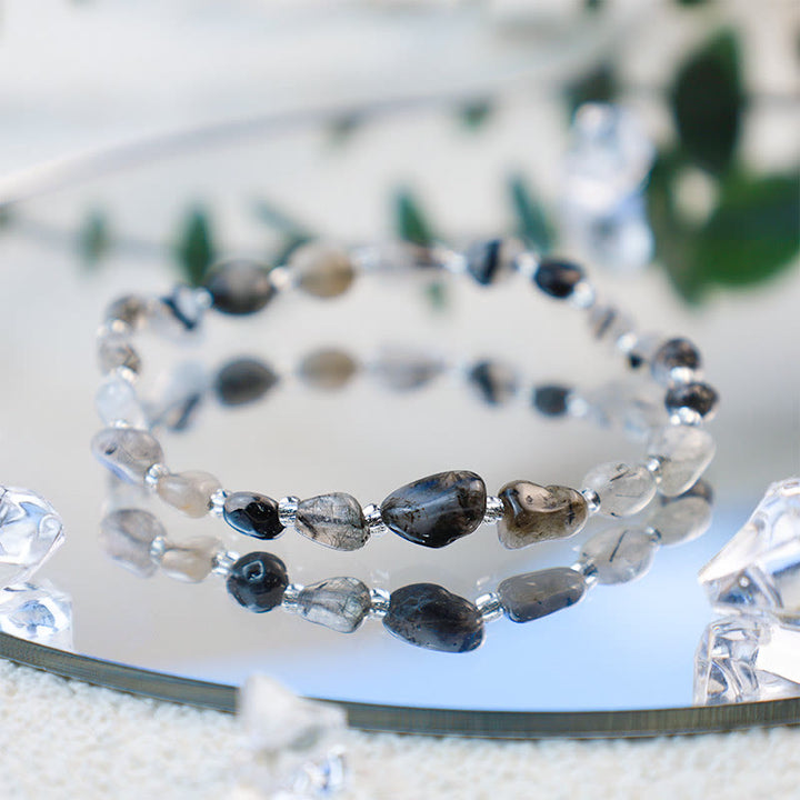 Olivenorma Irregular Crystal Gravel Handmade Bracelet