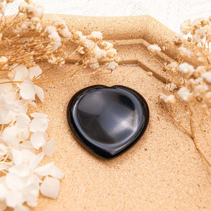 Olivenorma Black Obsidian Heart Worry Stone