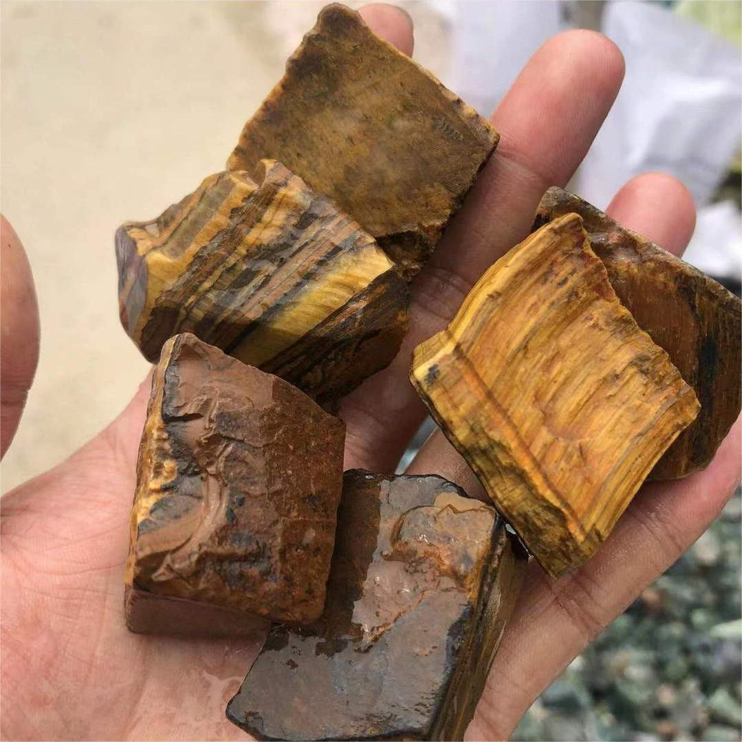 Olivenorma Crystal Rainbow Fluorite Natural Stone - 3-5cm - Tiger Eye - image 28