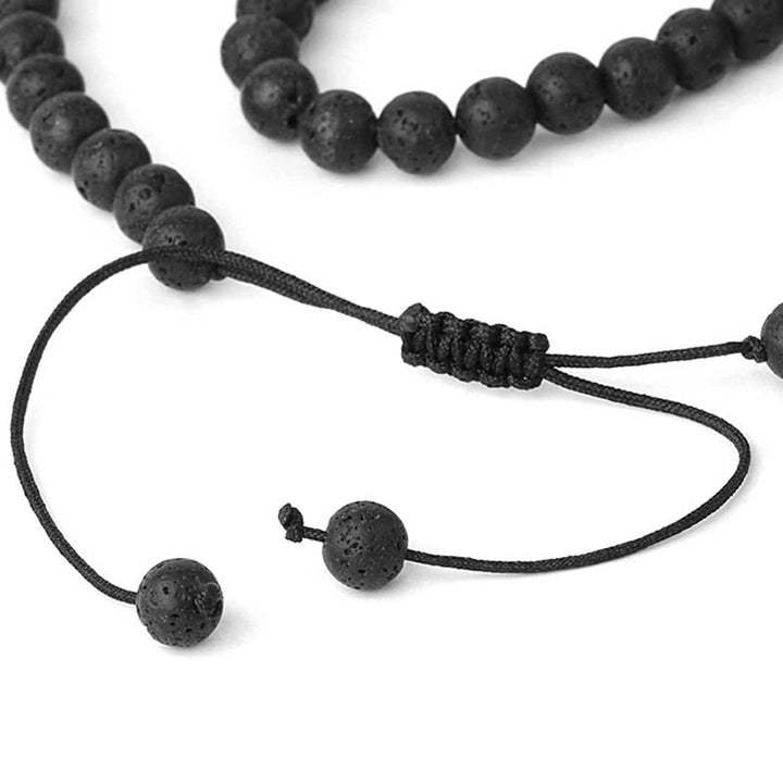 Olivenorma Natural Stone Prismatic Meditation Beaded Necklace