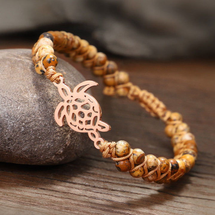 Natural Stone Turtle Bracelet