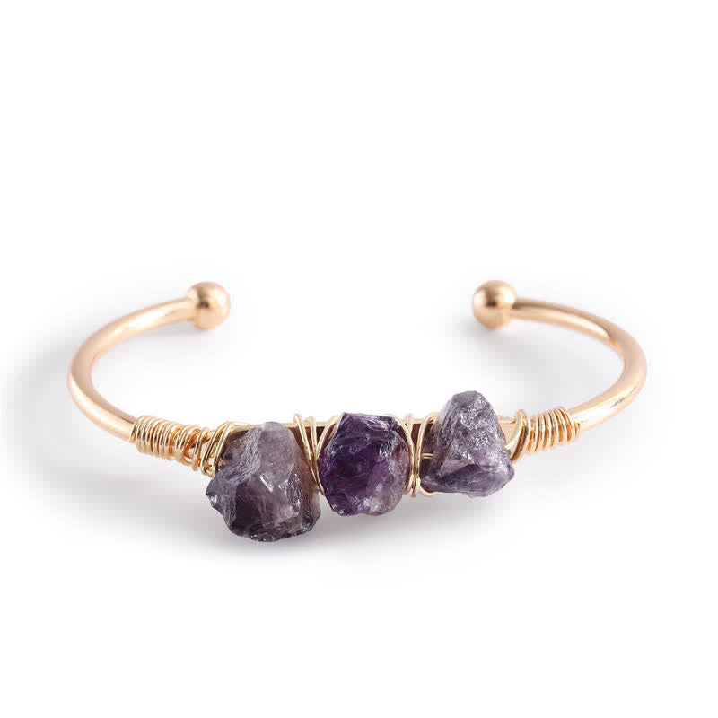 Olivenorma  Vintage Raw Crystal Gemstone Bracelet