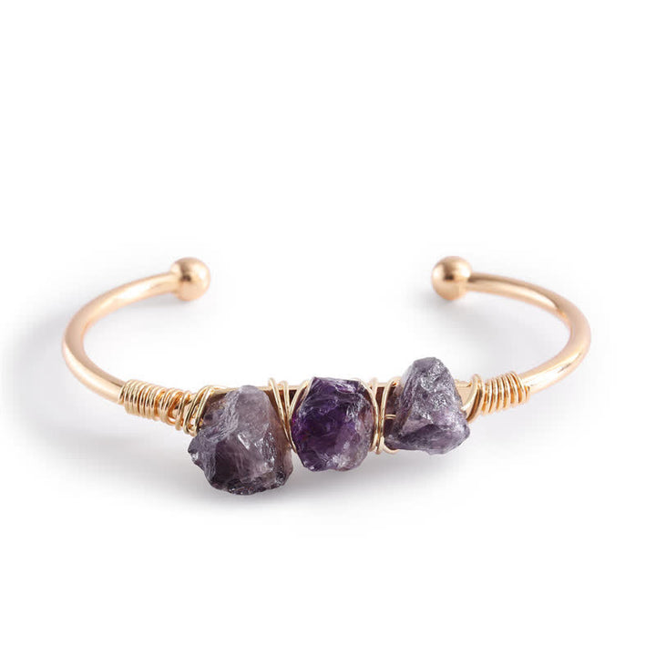 Olivenorma  Vintage Raw Crystal Gemstone Bracelet