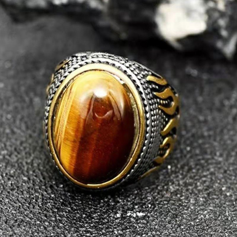 Olivenorma Tiger Eye Protection Ring