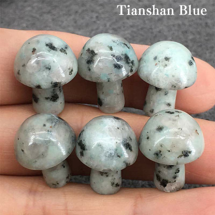 Olivenorma Natural Crystal Mini Mushroom Decoration  - Tianshan Blue - image 10