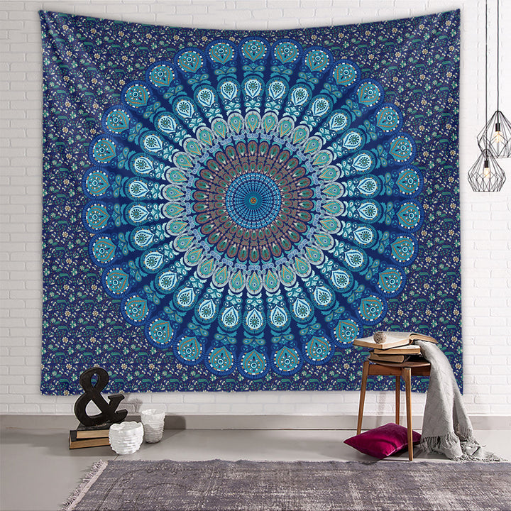 Olivenorma Mandala Peacock Pattern Tapestry