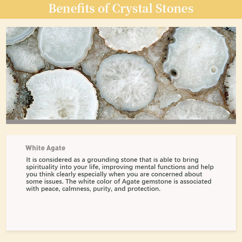 White Agate Natural Stone Healing Crystal