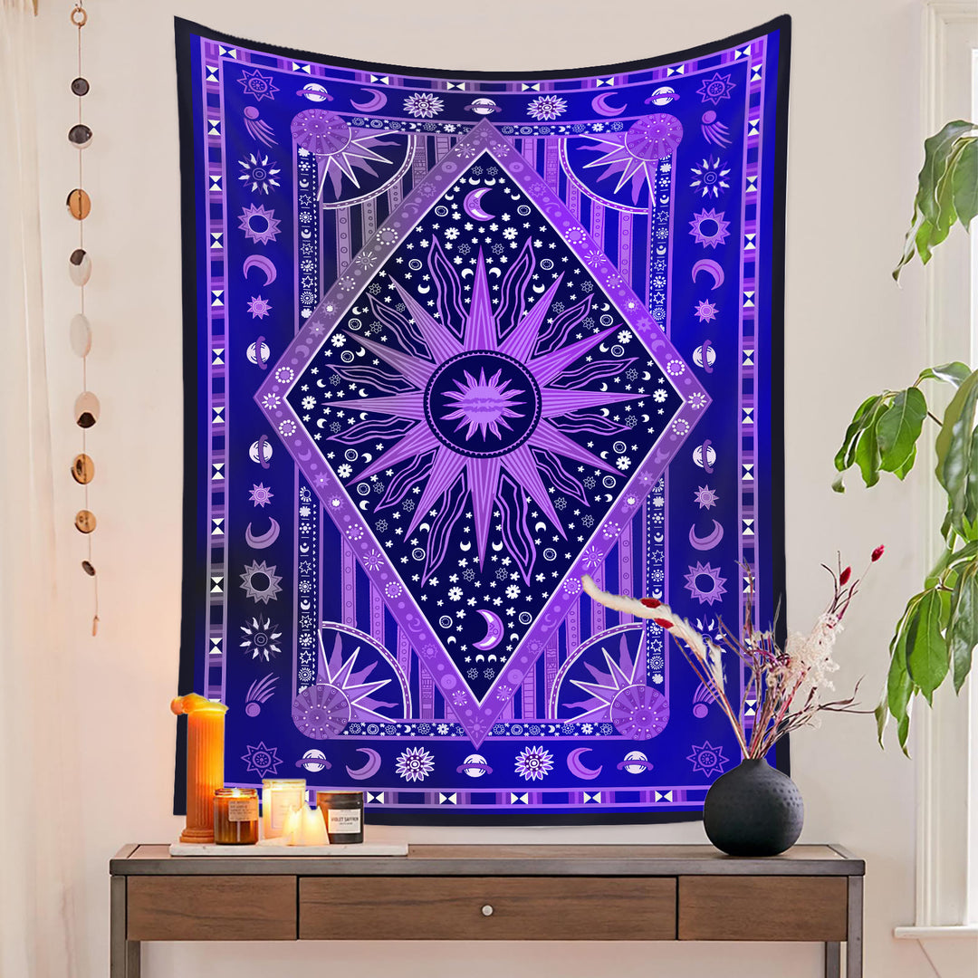 Olivenorma Sun Rays Moon Bohemia Tapestry