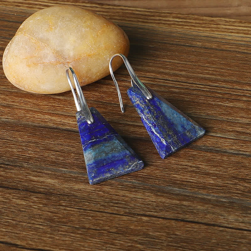 (Clearance 30% OFF / CODE: OFF30) - Natural Lapis Lazuli Crystal Earrings