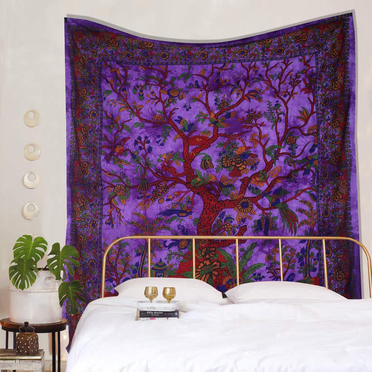 Olivenorma Green Tree Of Life Wall Hanging Psychedelic Tapestry