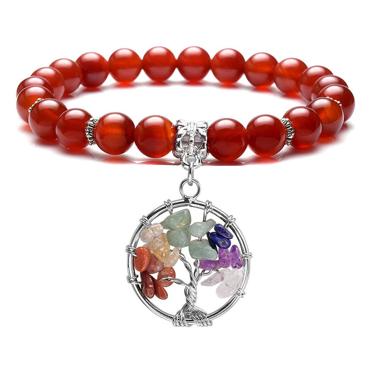 Chakra Tree Of Life Amethyst Bracelet