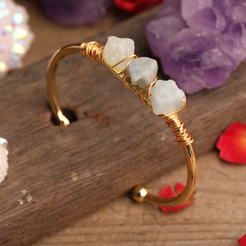 Olivenorma  Vintage Raw Crystal Gemstone Bracelet