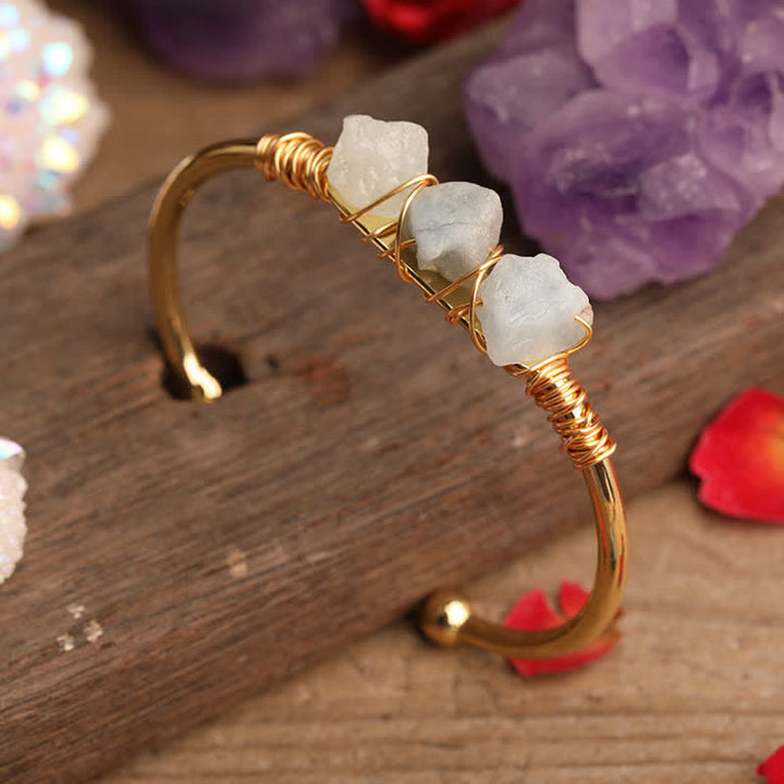 Olivenorma  Vintage Raw Crystal Gemstone Bracelet
