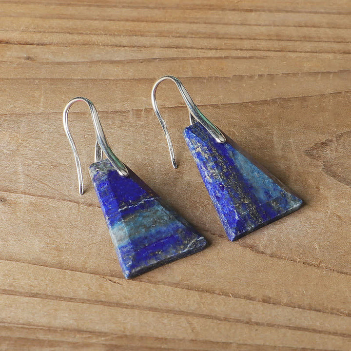 (Clearance 30% OFF / CODE: OFF30) - Natural Lapis Lazuli Crystal Earrings