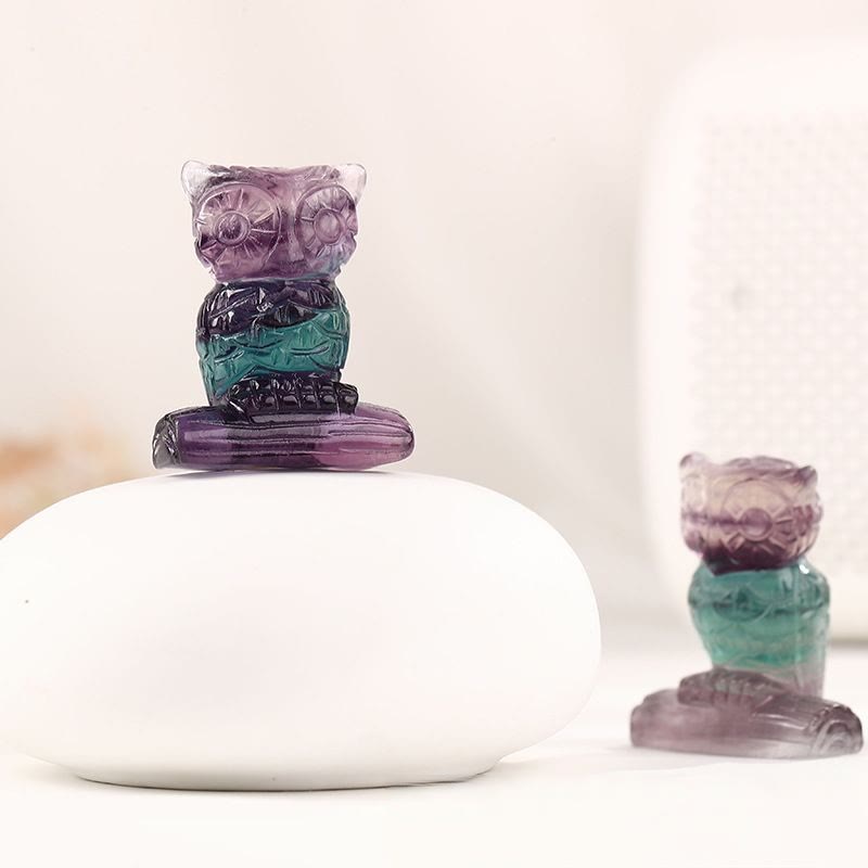 Olivenorma Fluorite Candy Color Owl Ornament