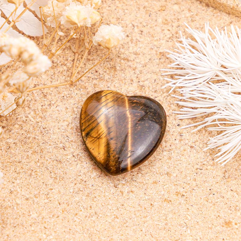 Olivenorma Tiger Eye Protection Crystal Heart