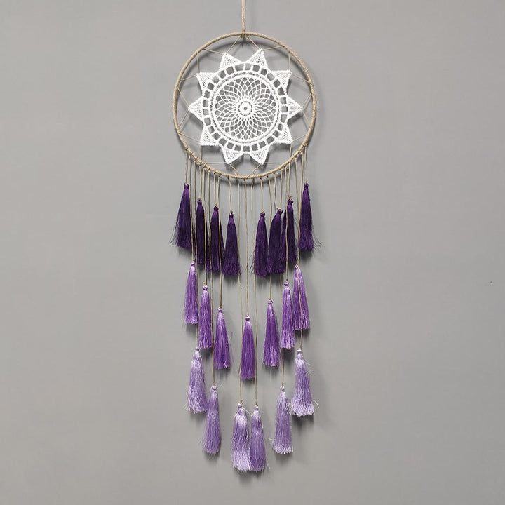 Olivenorma Braided Lace Tassel Pendant Dream Catcher - Purple - image 10