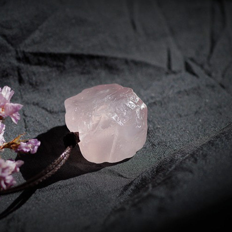 Natural Rose Quartz Gemstone Neclace