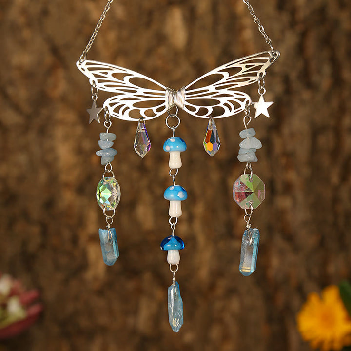 Olivenorma Crystal Butterfly Wings Sunshine Catcher Wind Chime