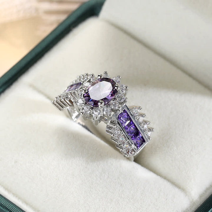 FREE Today:  St. Edward - Queen Crown Ring - Silver Purple - 10 - image 0