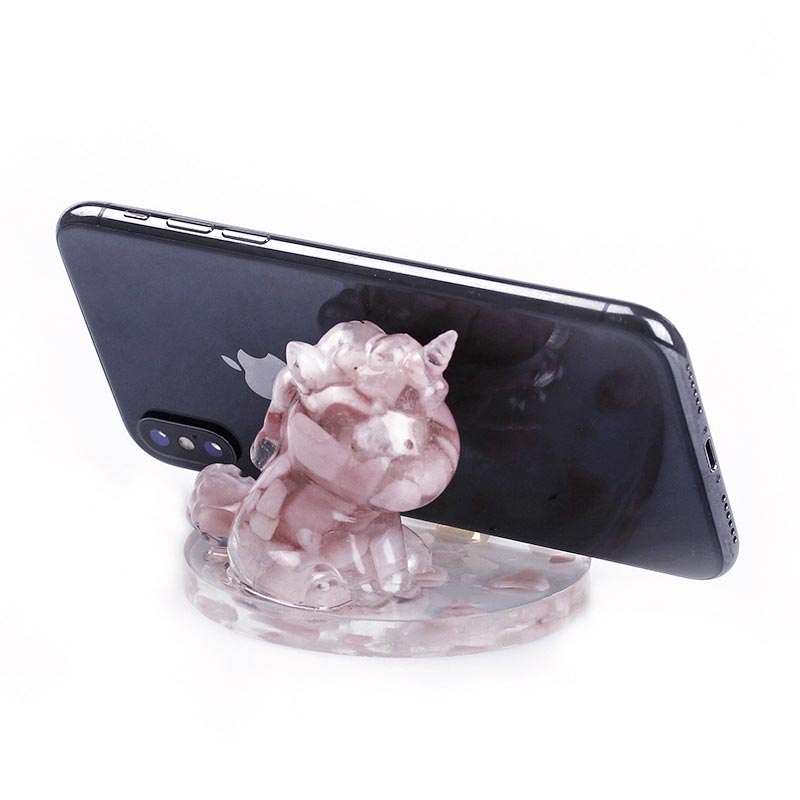 Pink Crystal Unicorn Phone Holder