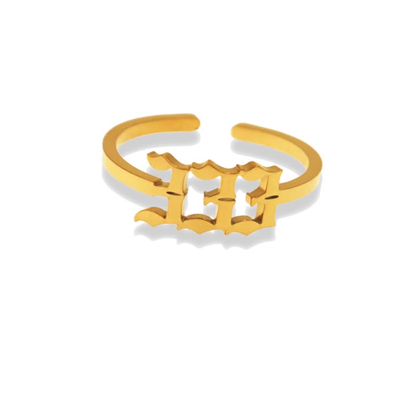 Angel Number Minimalist Lucky Ring