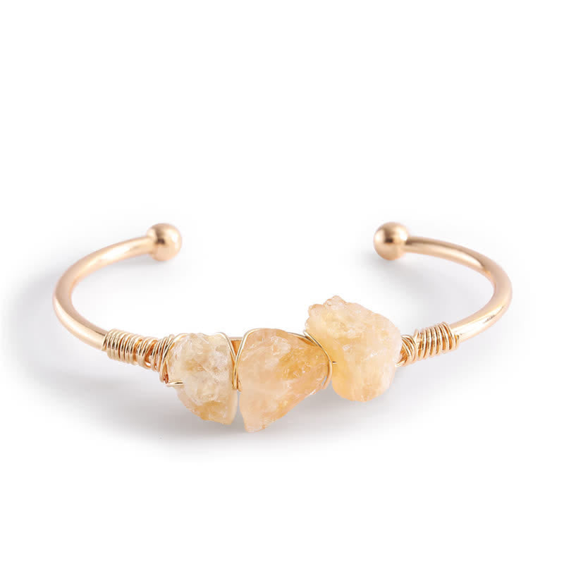 Olivenorma  Vintage Raw Crystal Gemstone Bracelet