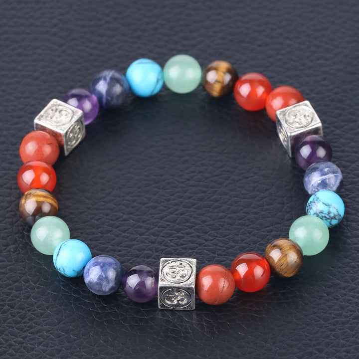 Olivenorma Multicolor Beaded 7 Chakra Yoga Bracelet