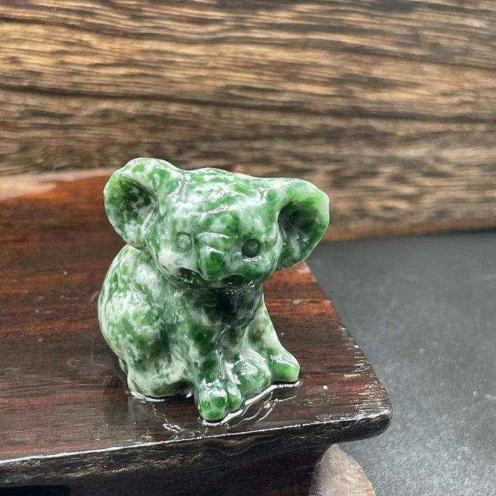 Olivenorma 1.2 Inches Carved Cute Koala Figurine Gemstone Decoration