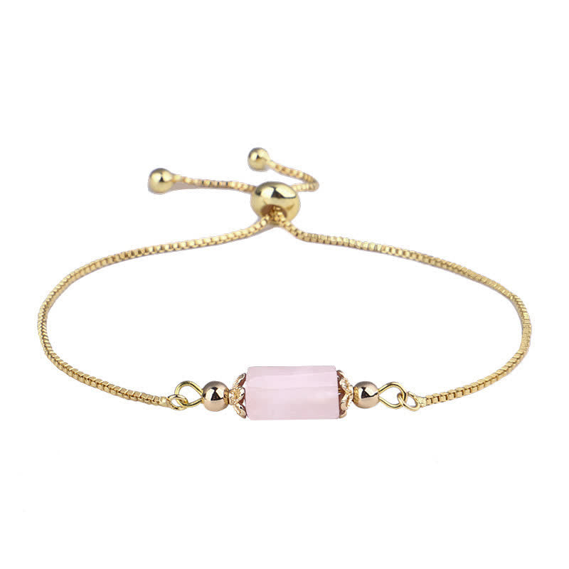 Olivenorma Delicate Natural Crystal Gold Chain Bracelet