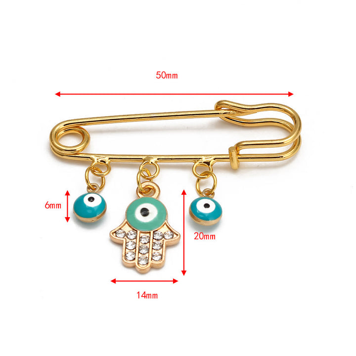 Olivenorma Evil Eye Hamsa Series Brooch