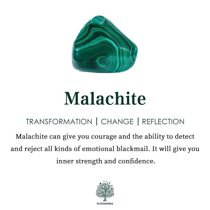 Olivenorma“Strong Shield” - Malachite With Tungsten Steel Ring