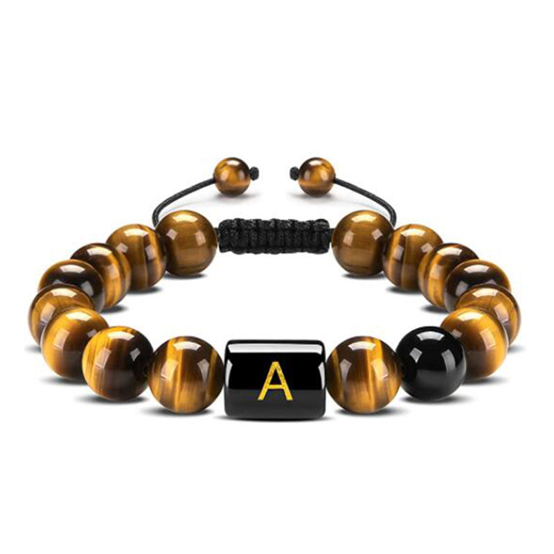 Tiger Eye Letter Protection Bracelet