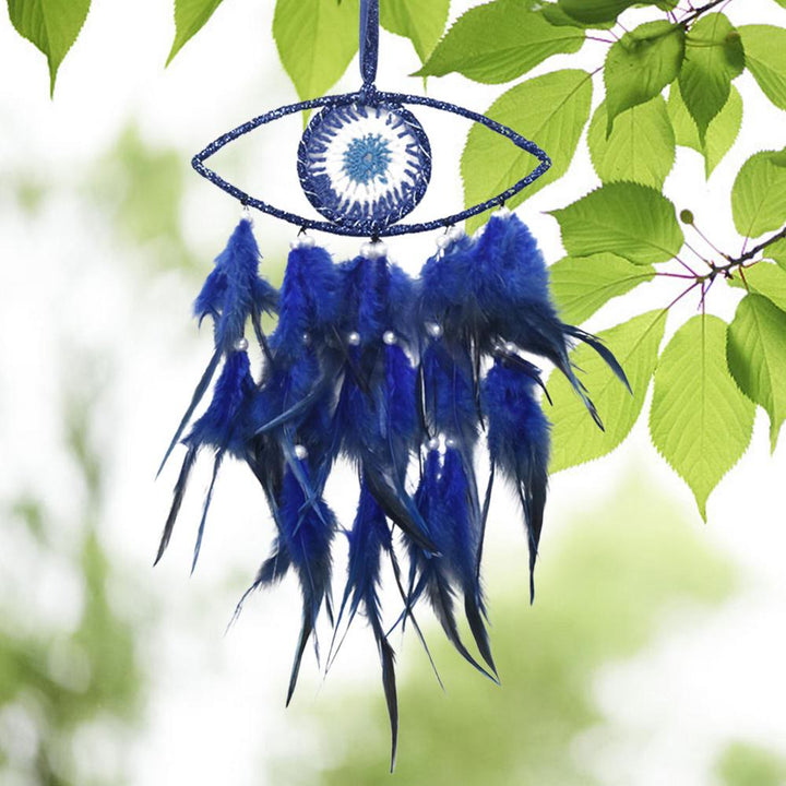 Olivenorma Blue Evil Eye Feather Dream Catcher