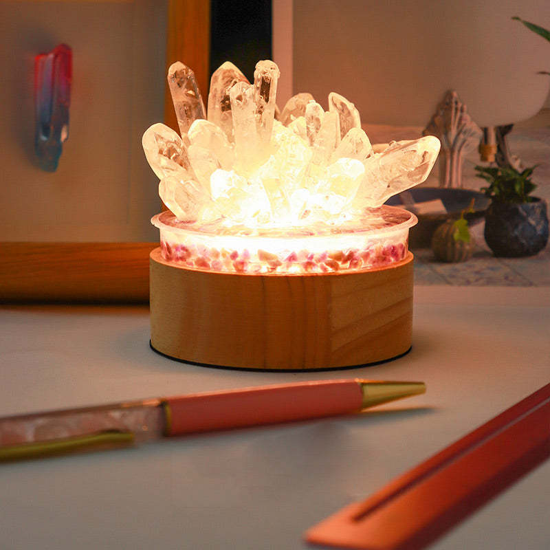 Olivenorma Natural Clear Crystal Lamp