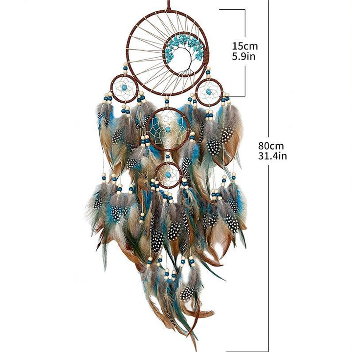 Olivenorma Turquoise Tree of Life Feather Dream Catcher