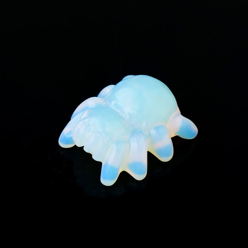 Olivenorma Natural Crystal Spider Carving Gemstone Decoration - Opalite - image 1